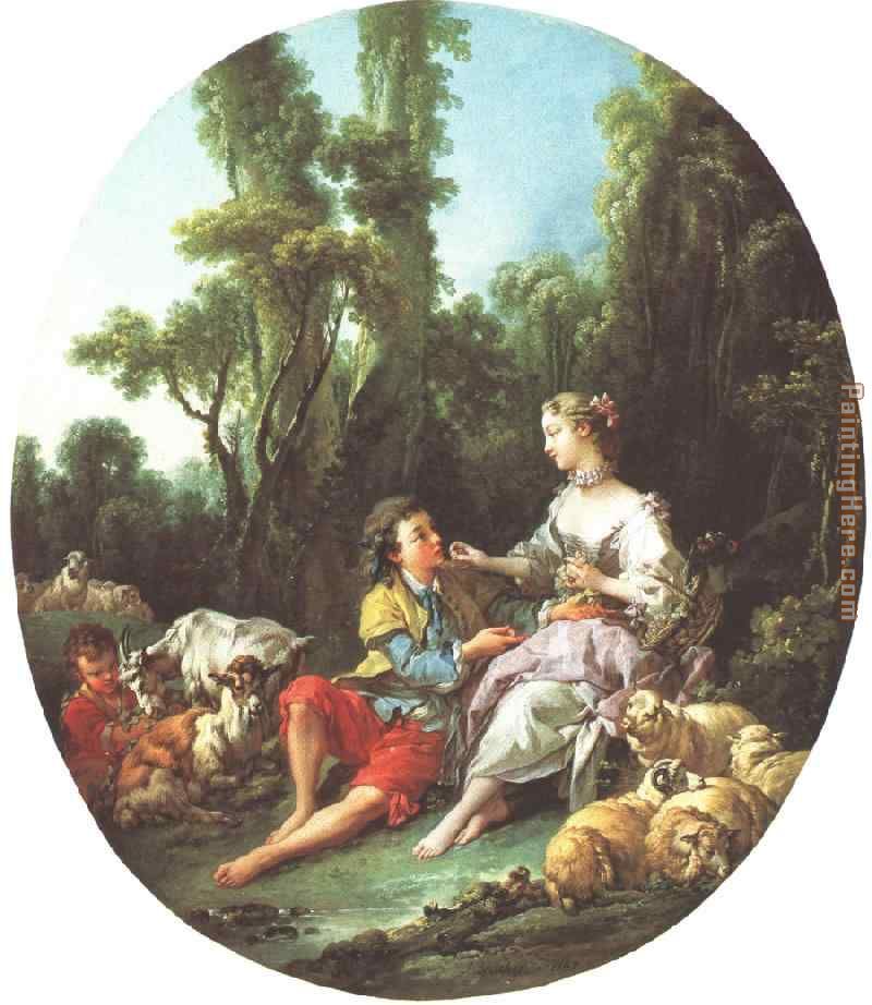 Are They Thinking About the Grap painting - Francois Boucher Are They Thinking About the Grap art painting